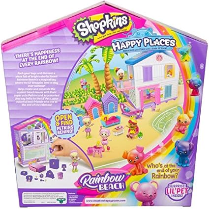 shopkins happy places rainbow beach house playset