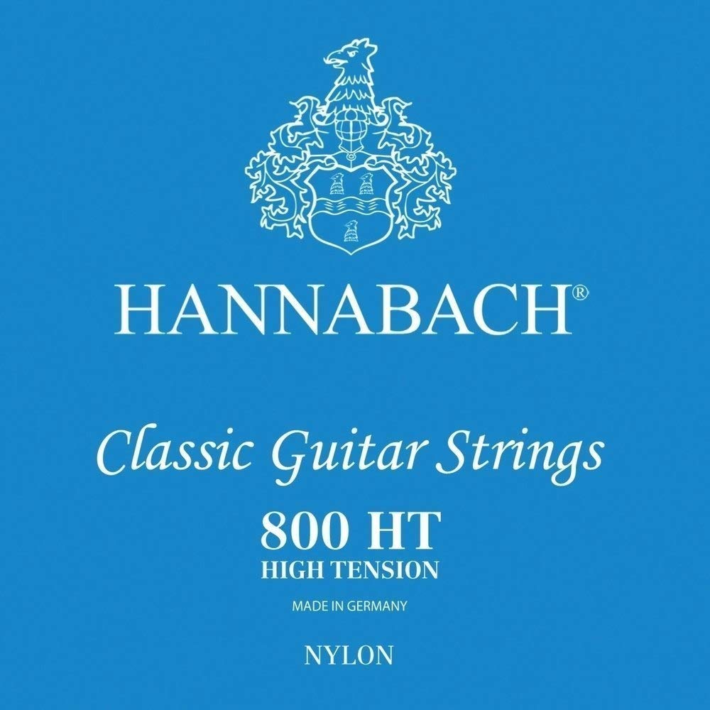 Hannabach Classical Guitar Strings Series 800 Low Tension silver-plated E1, 8001HT, strings for guitar (silver-plated copper wire, low tension, for entry-level classical guitars)