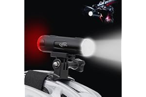 Bike Helmet Light, USB Rechargeable Dual Front & Rear Cycle Helmet Lights with Bracket Mount,IP66 Water Resistant Portable Bi