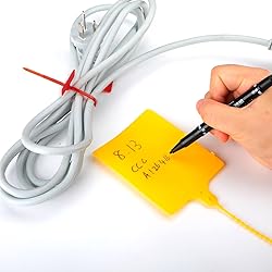 TidyTie Cable Marker Tie Tags, 154Pcs Self-Locking