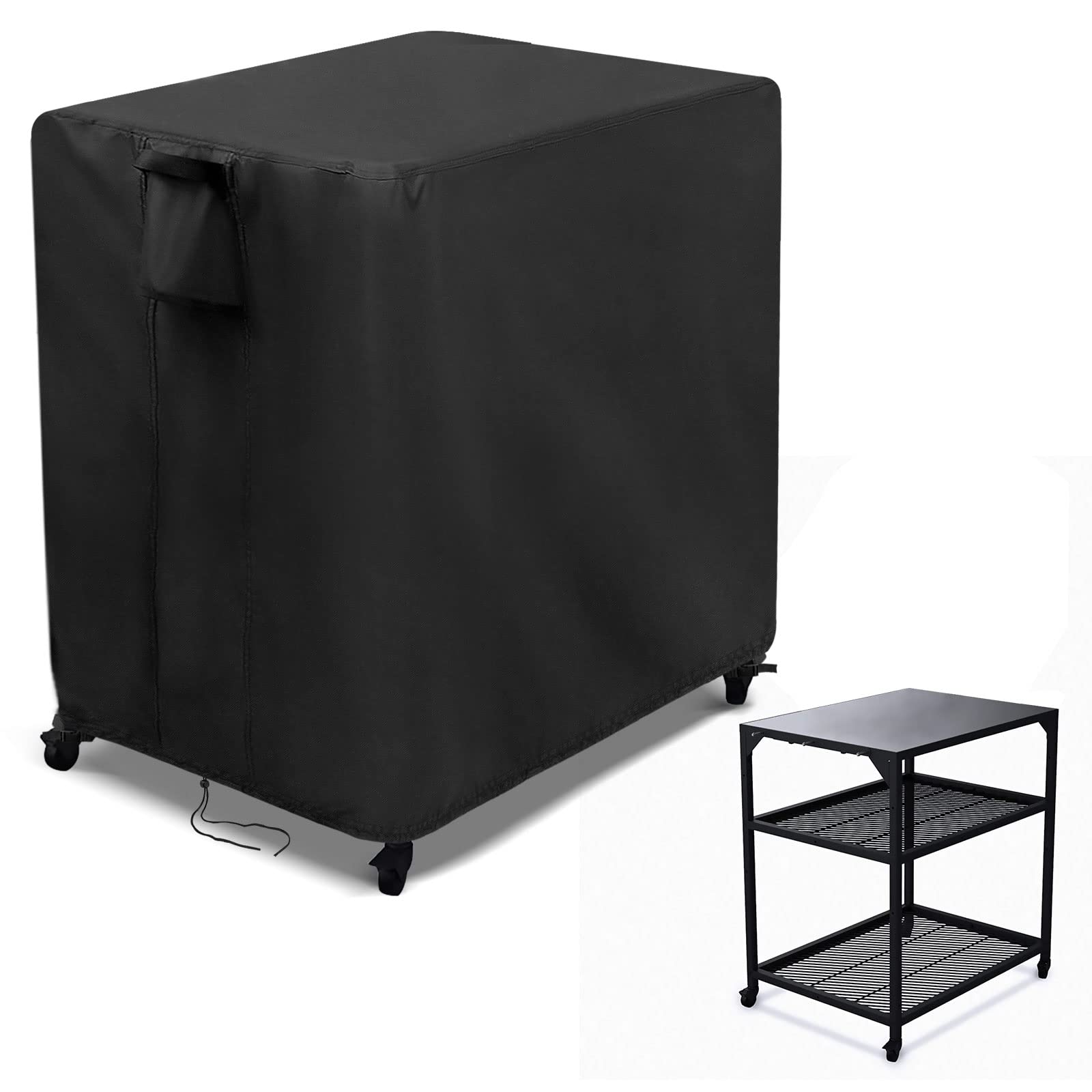 Kingling Outdoor Pizza Oven Table Cover for Ooni Medium Table/Grill Tables, Waterproof Outdoor Pizza Oven Stand Covers (Cover Only) - 82 x 61 x 90 cm