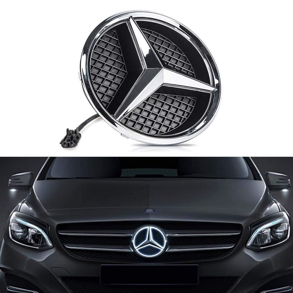 Bearfire LED Emblem Logo Grid LED Badge Front Light For Mercedes Benz