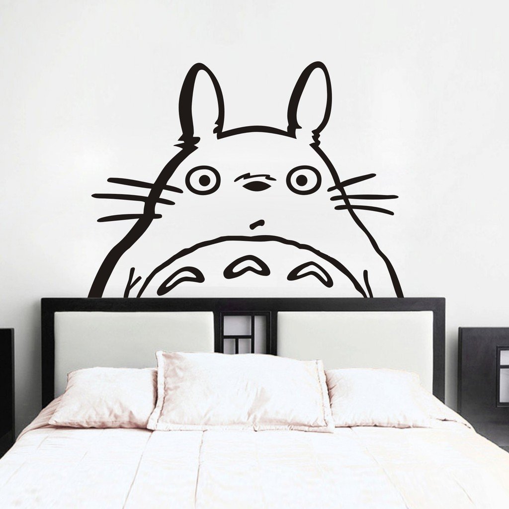 Totoro Inspired Totoro Head Vinyl Wall Decal Totoro Wall Sticker Wall
