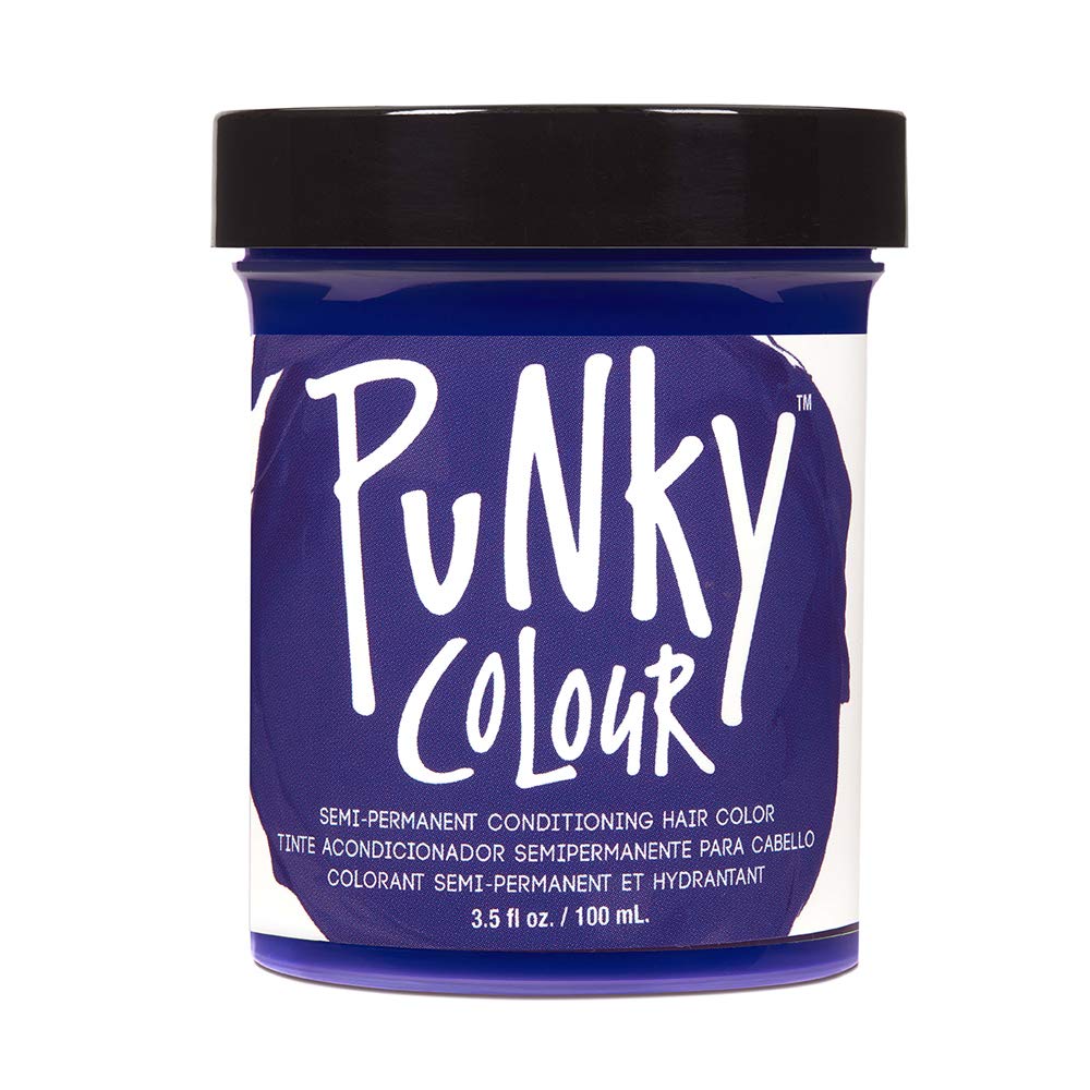 Punky Midnight Blue Semi Permanent Conditioning Hair Color, Vegan, PPD and Paraben Free, lasts up to 25 washes, 3.5oz