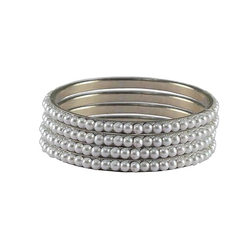 Bangle Set for Women (White) (ban3321-2.14)