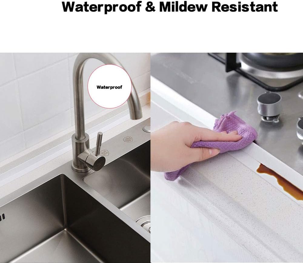 Bath Sealant Strip, Caulk Strip PE Self Adhesive Flexible Waterproof