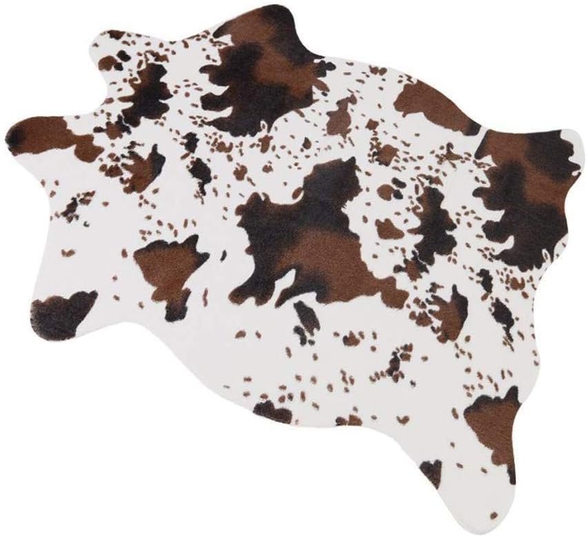 MustMat Cute Cow Print Rug Fun Faux Cowhide Area Rug Nice for
