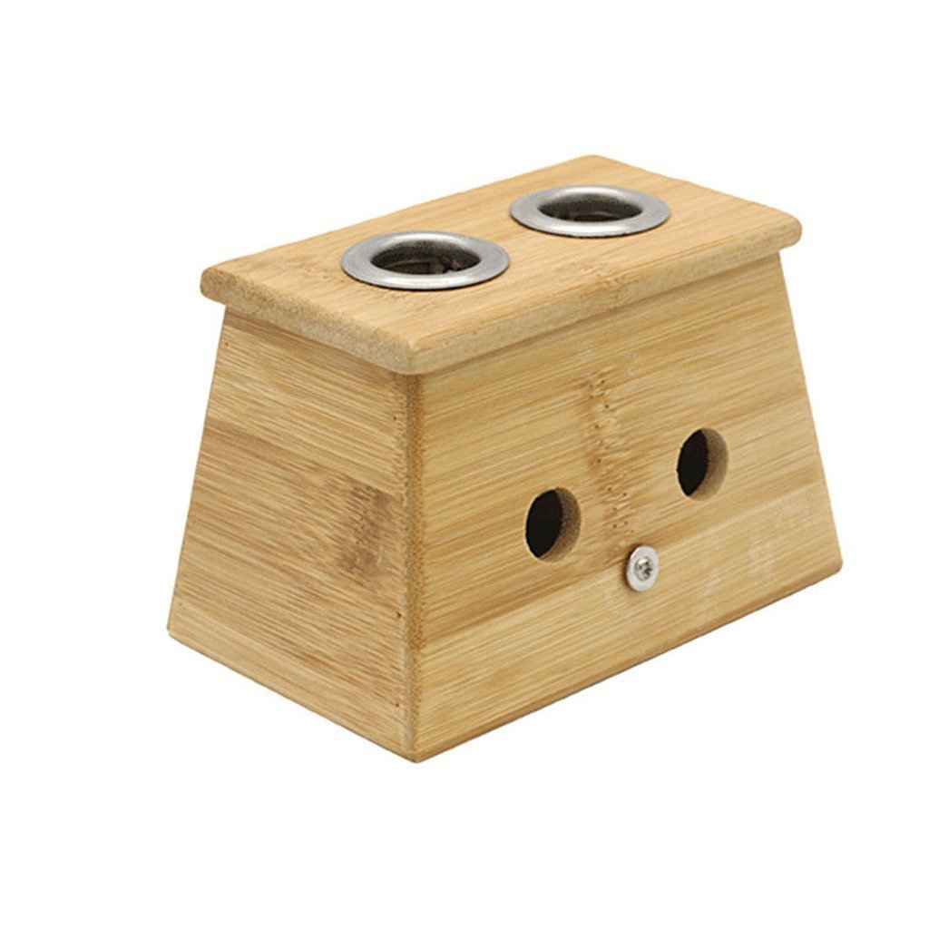 Winterworm Bamboo Healing Box for Moxa Moxibustion Medicine Therapy (Two Hole)