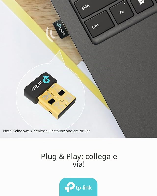 UB600 Chiavetta Bluetooth per PC Adattatore USB 6.0 Nano Wireless