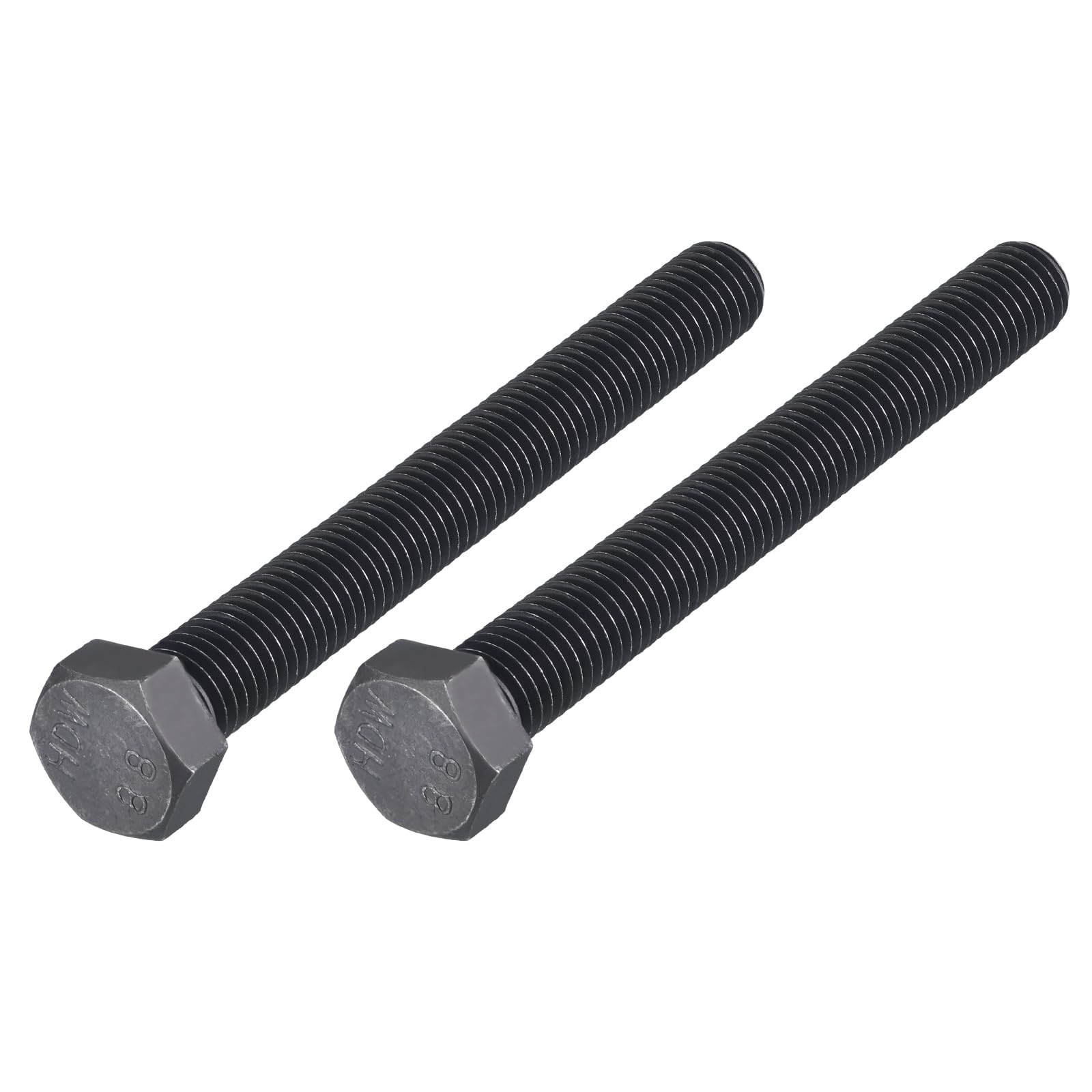 METALLIXITY Hex Bolts (M14-2x130mm) 2Pcs, 8.8 Grade Carbon Steel Fully Threaded Black Oxide, Coarse Thread UNC Hex Head Screw Bolt - for Furniture Repair — image 1