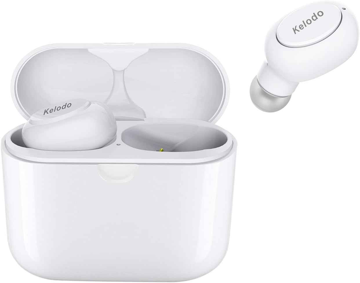 Wireless Earphones KELODO Headphones True Wireless Earbuds Bluetooth V4.1 Dual Earpiece Noise Cancelling Built-in MIC HD Stereo Headset with Charging Box for IOS, Android, Pad