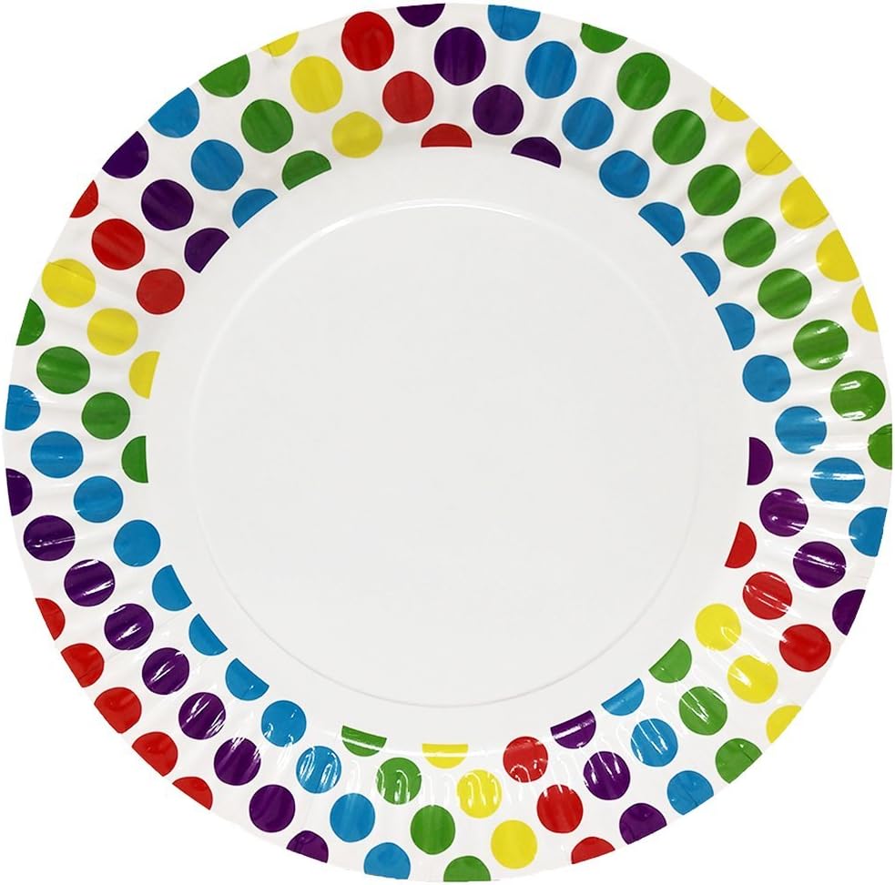 Blue Orchards Rainbow Party Supplies Packs (113+ Pieces for 16 Guests!), Colorful Party Tableware, Rainbow Party Supplies: Toys & Games