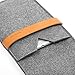 TOPHOME Felt Sleeve Case Bag Leather Lock Compatible for IPad Mini 5/4/3/2 (2013-2019)/ Fire HD 8, Protective Cover for 7.5-8.6