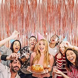 GOER 3.2 ft x 9.8 ft Metallic Tinsel Foil Fringe