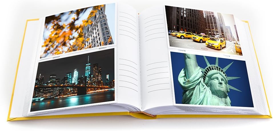 Kenro City Series Memo Photo Album New York Skyline Design for 200 Photos 6x4 inch/10x15cm - NY101, Yellow, Medium - Image 5