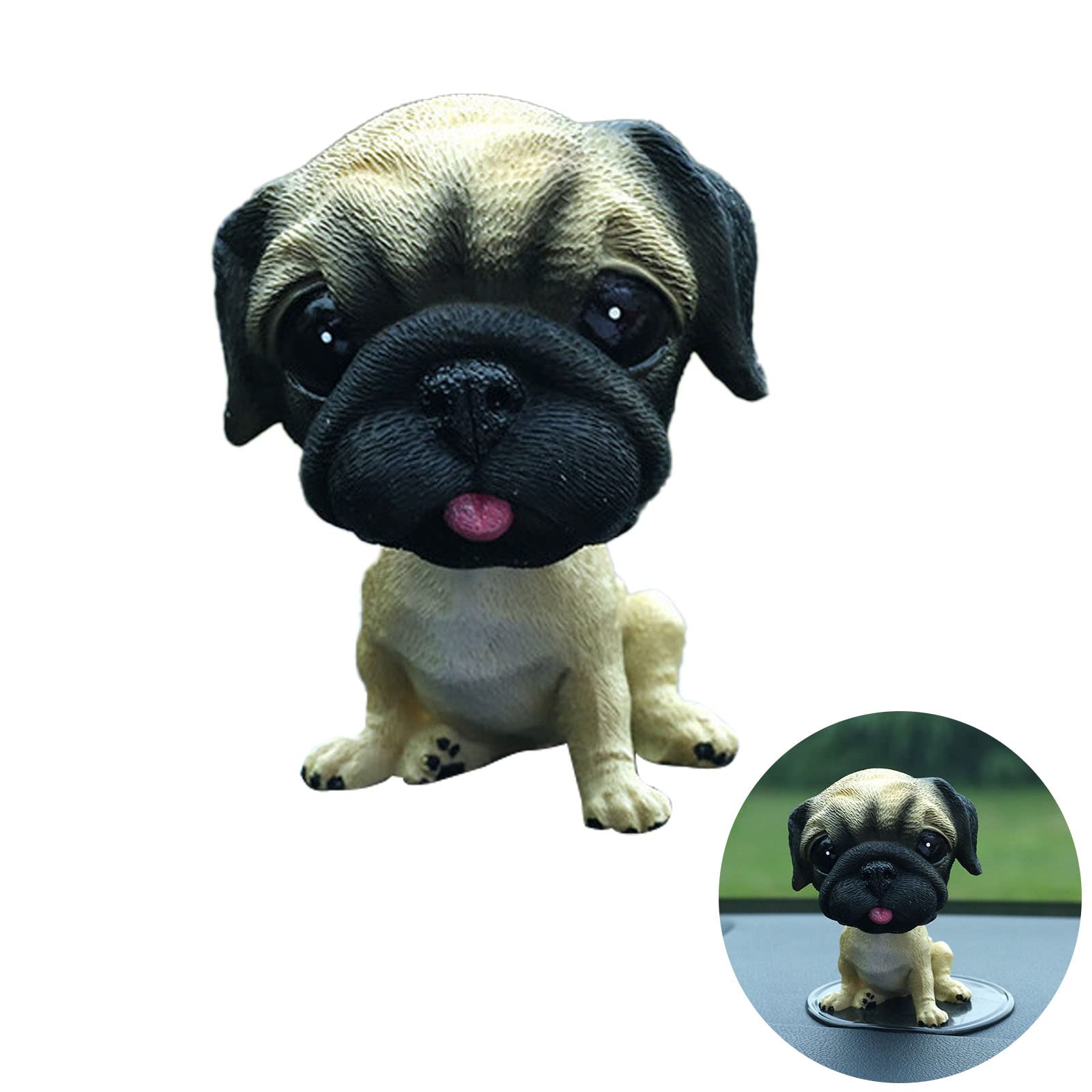 Car Bobble Head, Bobbing Head Dog, Nodding Dog for Car, Car Nodding Dog Doll, Car Decoration Nodding Dog Cute Dog Decorations Car Accessories for Car Vehicle Home Decoration White