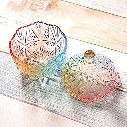 Danmu 1Pc Colorful Glass Storage Jar, Candy Jar