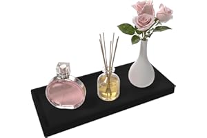 Silicone Bathroom Vanity Tray, 11.8 x 5 Inch Vanity Trays for Bathroom Countertop Large, Candle Tray and Organizer for Dresse