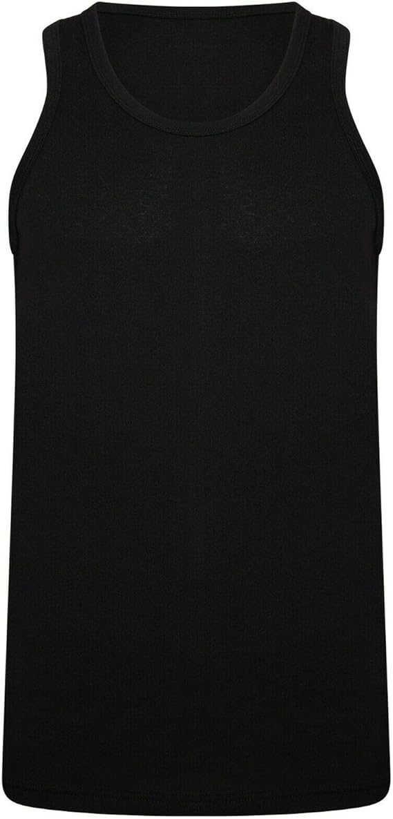 Pack of 2 Mens Vests 100 Cotton Tank TOP Summer Training Gym Tops