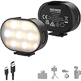 NEEWER ENTRY LEVEL VERSION Magnetic Camera Auxiliary Light for Vlog, 1W Plastic Small Cold Shoe LED Panel Lighting for Phone Cage Action Cam AC024 OSMO Pocket 3 Mount & M21, 3 Modes CRI95+ 250mAh, N14