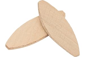 POCREATION Wood Joining Biscuits, 100pcs Beech 0# 10# 20# Wood Board Docking Tool Joiner Accessories with Better Adhesive Performance for Woodworking (0#)