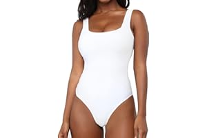 BelleLovin Women's Scoop Neck Bodysuits Sleeveless Tank Top Jumpsuits