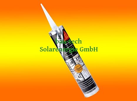 Sikaflex 252i weiss, Kleber für Wohnmobil, Boote, Dachbefestigung Solarmodul von bau-tech Solarenergie GmbH