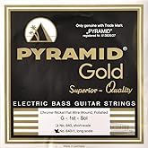 Pyramid Gold Flatwound Long Scale Bass Guitar Strings 40-105