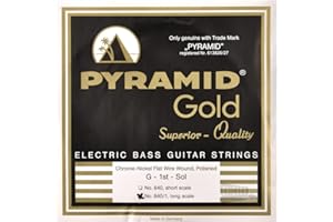 Pyramid Gold Flatwound Long Scale Bass Guitar Strings 40-105