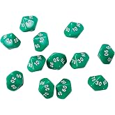 LEARNING ADVANTAGE 10-Sided Place Value Dice, Set of 12, Tens Only | Early Math Maipulative, Learn Tens Place Value, Game Dice for Classrooms