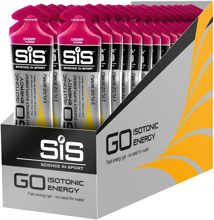 Science in Sport Energy Gel Pack, Cherry Flavor Sports Performance & Endurance Gels - 2 Oz - 30 Pack: Health & Personal Care