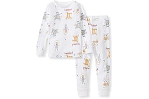 Burt's Bees Baby Boys' 2-Piece Long Sleeve Tee and Pants Organic Cotton Pajama Set