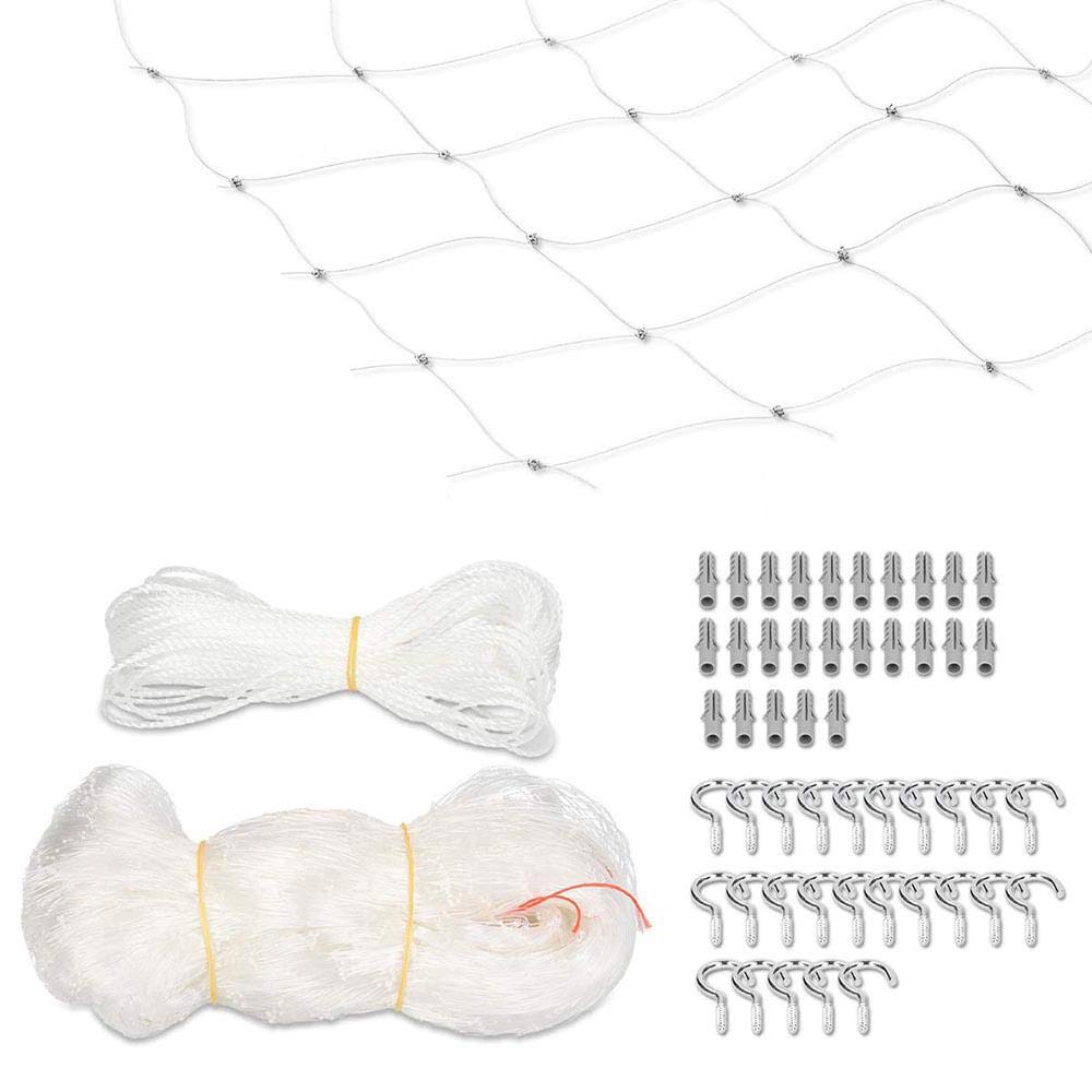 Rete Di Protezione Per Balcone 5x5m - Maglia 2.5cm In Nylon Per Gatti E Bambini, Con Fascette - Foto 5