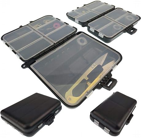 KDXBCAYKI Caja De Accesorios De Pesca Negra Caja De Plástico ...