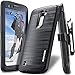COVRWARE LG K10 / LG Premier LTE [IRON TANK Series] Built-in [Screen Protector] Heavy Duty Full-Body Rugged Holster Armor [Brushed Metal Texture] Case [Belt Clip][Kickstand], Black