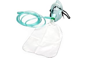 LUISDDI 2PCS Adult Non-Rebreather Oxygen Mask with Reservoir Bag - Size L