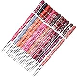 COOSA 12pcs Women's Professional Makeup Lipliner Waterproof Lip Liner Pencil Set