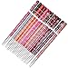 Mefeir 12pcs Women's Professional Makeup Lipliner Waterproof Lip Liner Pencil Set