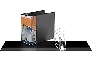 QuickFit View Binder, 3-Ring Binder for School or Office, D Ring, Black, Single, 6 Inch