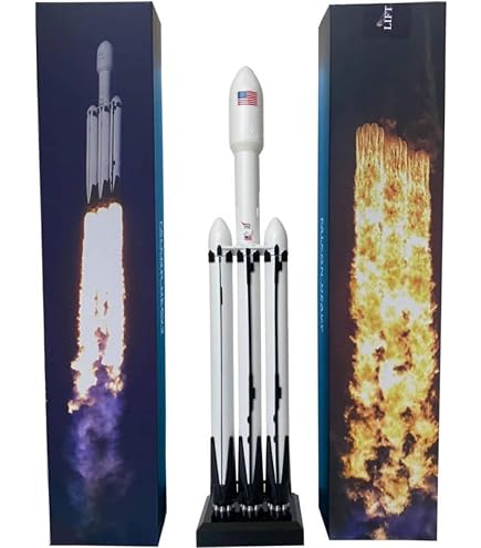 AYGITAL Conjunto de modelos de foguete fundido SpaceX Falcon 9