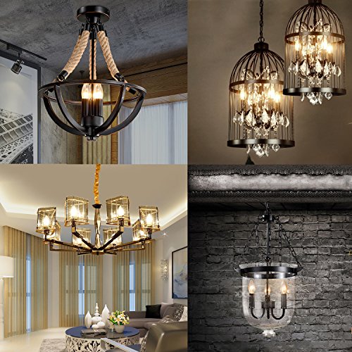 E12 LED Bulbs Candelabra LED Light Bulbs with E12 Base 40W Equivalent Halogen Replacement Warm White 2700K 4W Filament Candle Light Bulbs with 400 Lumen 6 Packs by COOWOO