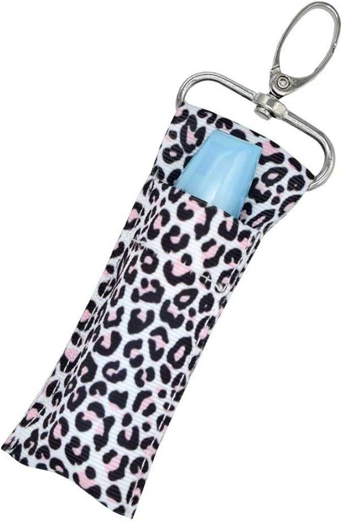 Lipstick Lip Balm Holder Keychain, Clipon Chapstick Holder Keychain