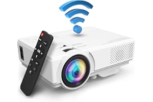 NISOO Mini Projector with WiFi, 2023 Upgrade 8500L Portable Projector, Support 1080P Outdoor Movie Projector Compatible with Android/iOS/Windows/TV Stick/HDMI/USB