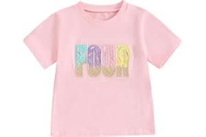 YOKJZJD Toddler Baby Girl 1st 2nd 3rd 4th 5th Birthday Outfit Summer Ice Cream One Two Three Year Old Short Sleeve T-Shirt