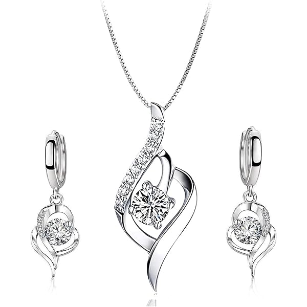 LINSTER Rose Collares Para Mujer Plata De Ley 925 Regalo Del Día De Las Madres Collar Con Colgante De Corazón De Flor Rosa Regalo De Cumpleaños Para Mamá Esposa Novia