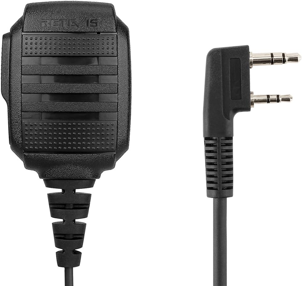 Retevis RS114 Walkie Talkie Speaker Microphone, IP54 Waterproof 2 Pin Handheld Mic - Image 5