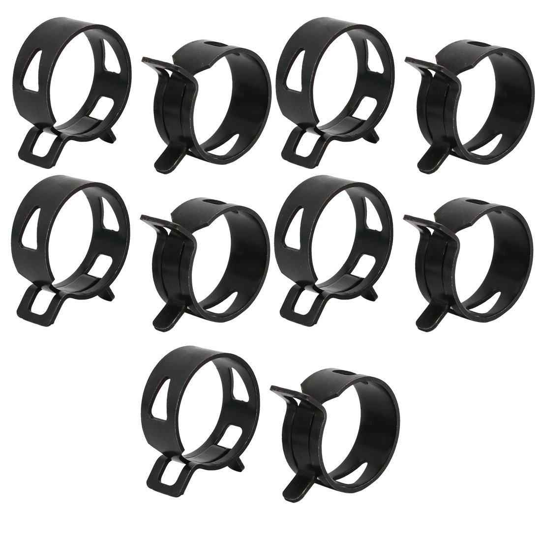 sourcingmap 10 Pcs 32mm Spring Type Action Fuel Hose Pipe Low Pressure Air Tube Clip Clamp