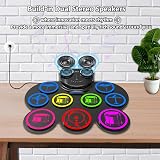 CNAPXAIA Electric Drum Kit 9 Pads Dual Speakers Bluetooth MIDI Practice view 3