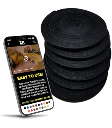 Kit De Laçage Pour Gant De Baseball/Softball - Lanières Cuir Marron 15 X 15 Cm