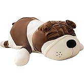 Rniuc Dog Stuffed Animals,Brown 17.7in Dog Plush Bulldog Stuffed Animals Big Stuffed Animal Christmas Birthday Gifts for Kids Boys and Girls